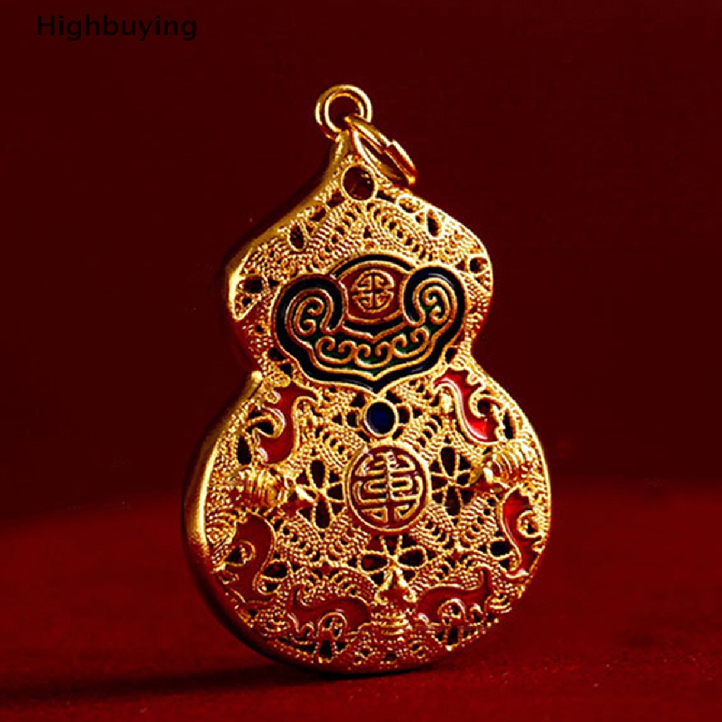 Hbid Tenun Tangan Vintage Tembaga Labu Gantungan Kunci Mobil Aman Fortune Key Pendant Key Chain Perhiasan Tas Gantung Kreatif Hadiah Aksesoris Glory