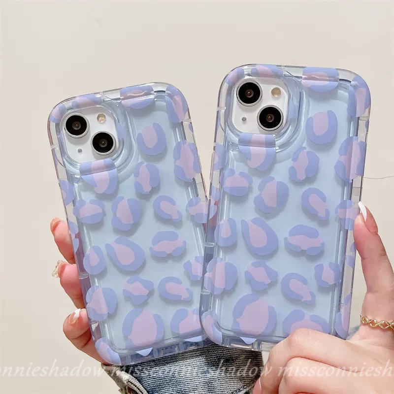 Ins Fashion Casing Motif Leopard Ungu Realme 6i 5c15 C35 C12 C33 C21Y C25 C25Y C25s C11 2020 5i 5s C11 2021 C3 C1 C2 C20 C20A Shockproof Airbag Bening Lembut Tpu Case Cover