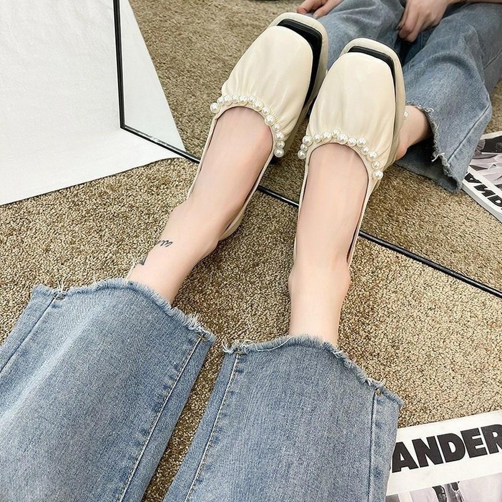 Sepatu Cewek Slip On Ballerina Sekolah Cewek Original Sepatu Flat Pelajar Flat Shoes Wanita Premium Kekinian Bahan Ringan Casual Modis