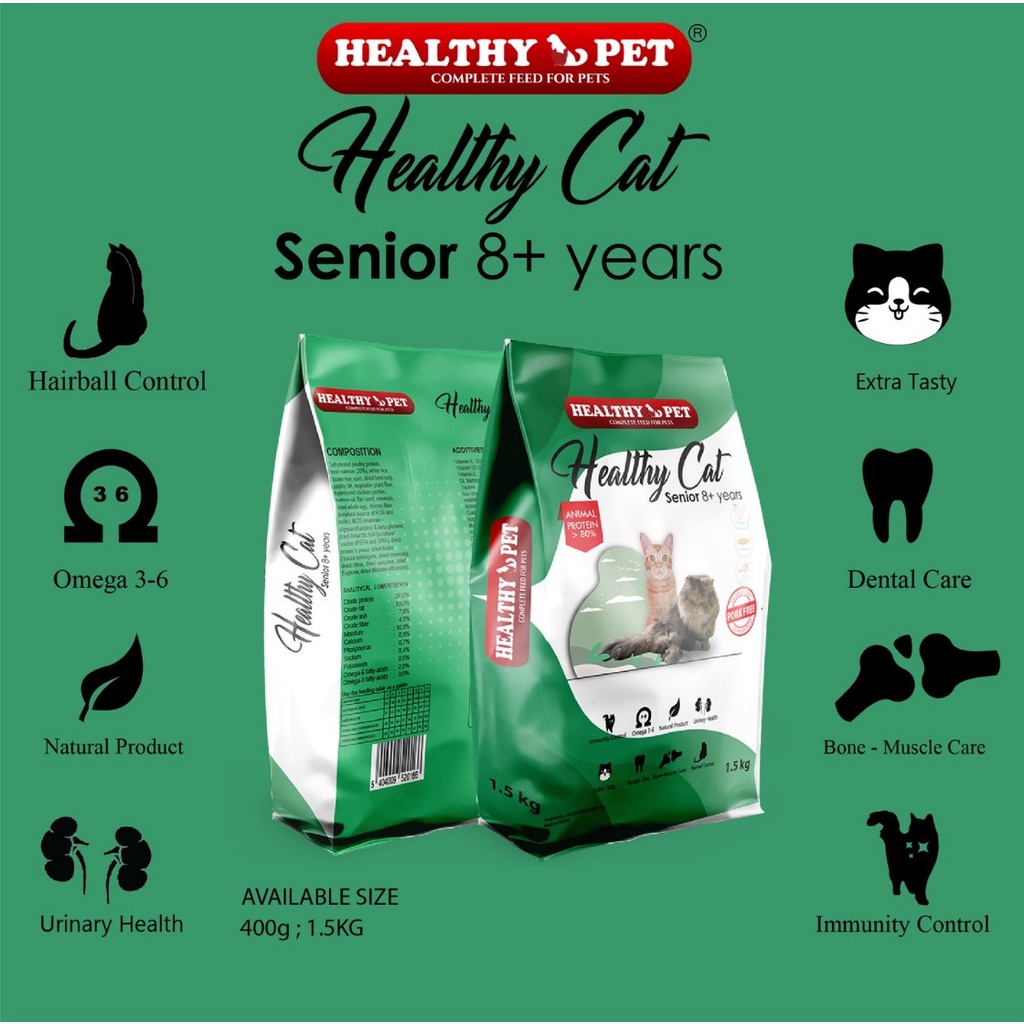 Healthy Cat 1.5kg Makanan Kucing Kering Healthy Pet