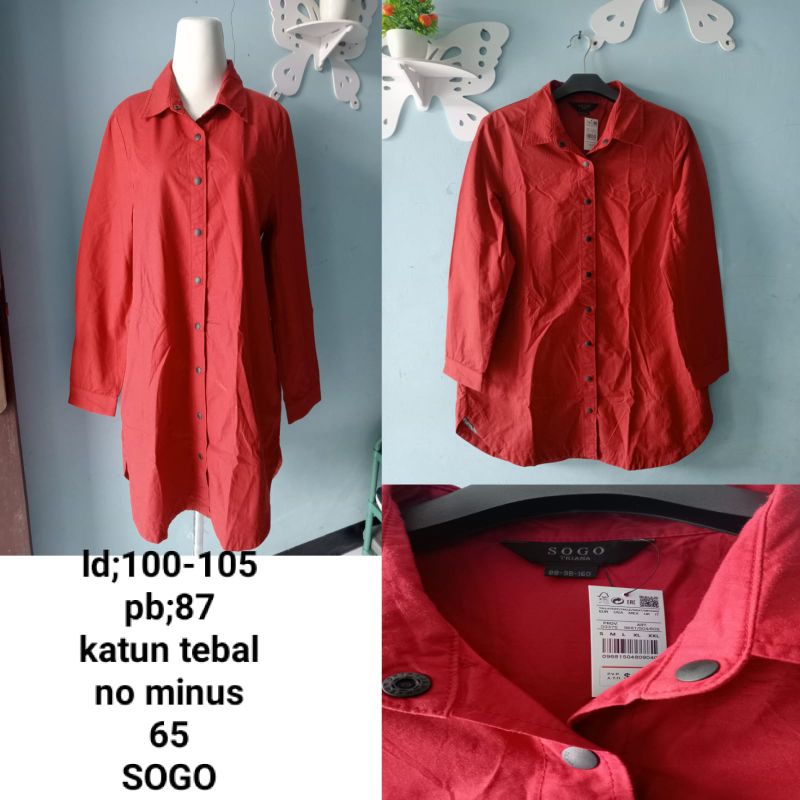 thrift atasan tunik wanita