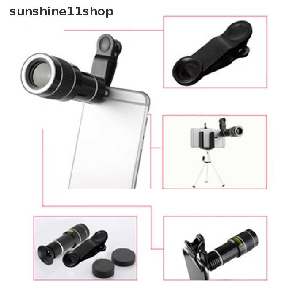 Sho Universal 20X Zoom Ponsel Lensa Eksternal Handphone HD Kamera Klip Lensa Smartphone Kamera Optik Tele Klip Lensa Teleskop N