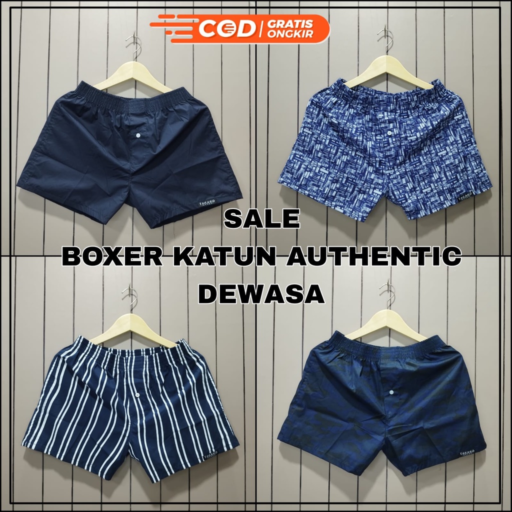 Boxer Pria Wanita Dewasa Katun Printing Premium Motif