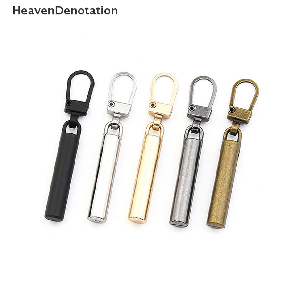 [HeavenDenotation] 4pcs Penarik Ritsleting Logam Yang Dapat Dilepas Untuk Zipper Sliders Head Zipper Tarik Tab DIY Tas Jahit Bawah Jaket Ritsleting Perbaikan Kit HDV