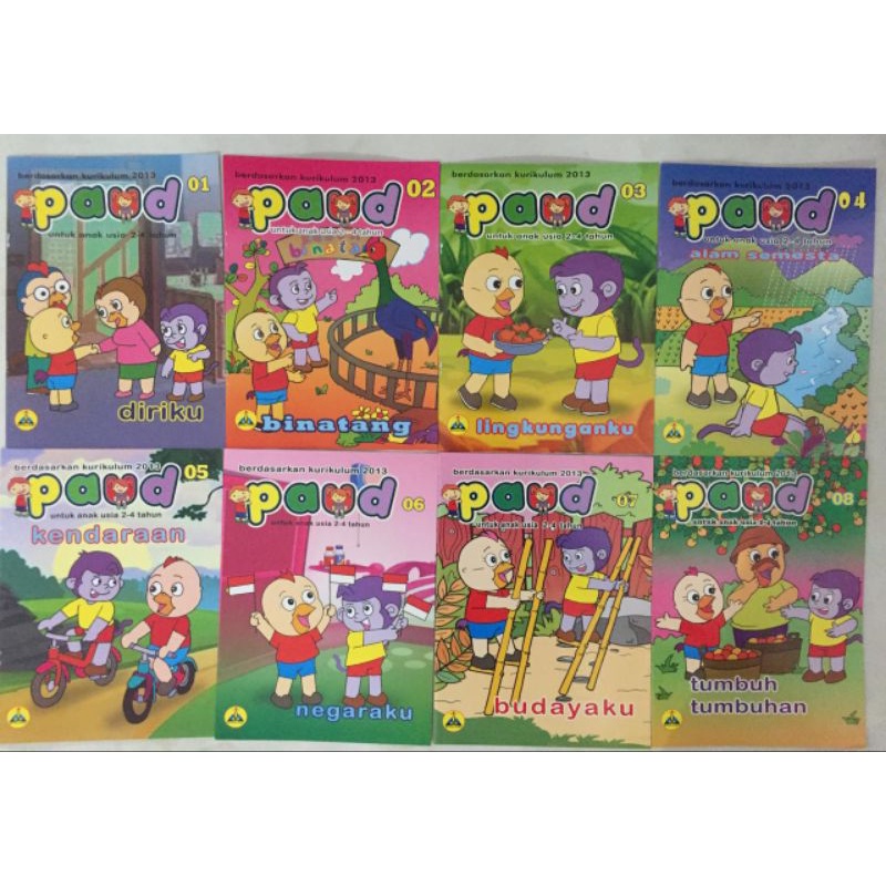 

Buku Paket PAUD Untuk Anak Usia 2-4 Thn isi 8 | Buku Anak TK PAUD