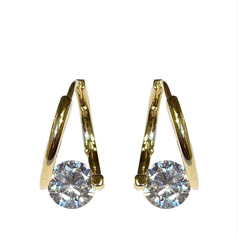 Korea Dongdaemun Gaya Baru Anting Geometris Desain Niche Temperamen Indah All-Match Fashion Temperamen Sederhana