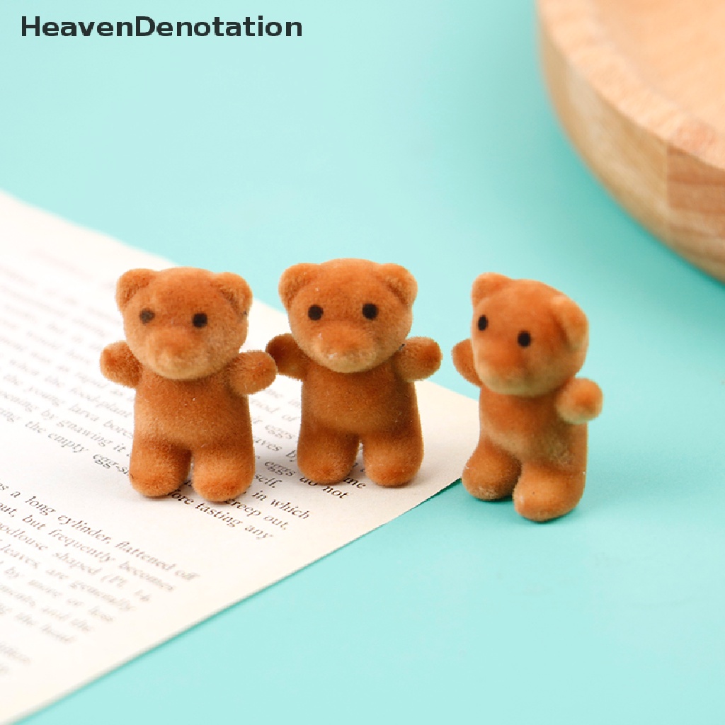[HeavenDenotation] 1PCS 1: 12 Dollhouse Miniature Mini Bear Model Toys for Doll House Decoration HDV