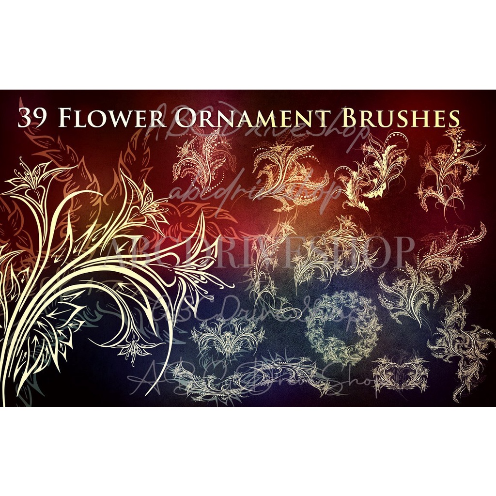 Procreate Brush - 39 Flower Ornament Brushes