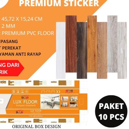 ♪ PARKET VINYL LANTAI STIKER TEBAL 2MM (PER 10 LEMBAR) 45 CM X 15,24 CM VINYL LANTAI KAYU BERSERAT (