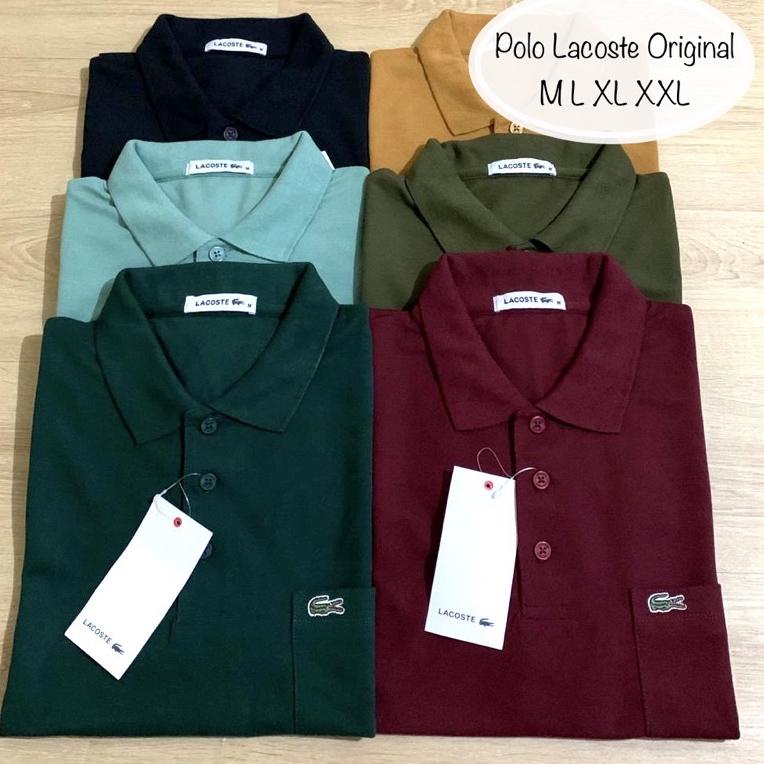 TERMURAH Krah Polos Pria Baju Kaos Kerah Polo shirt Pria Dewasa Lengan Pendek Kaos Kerah Kantong