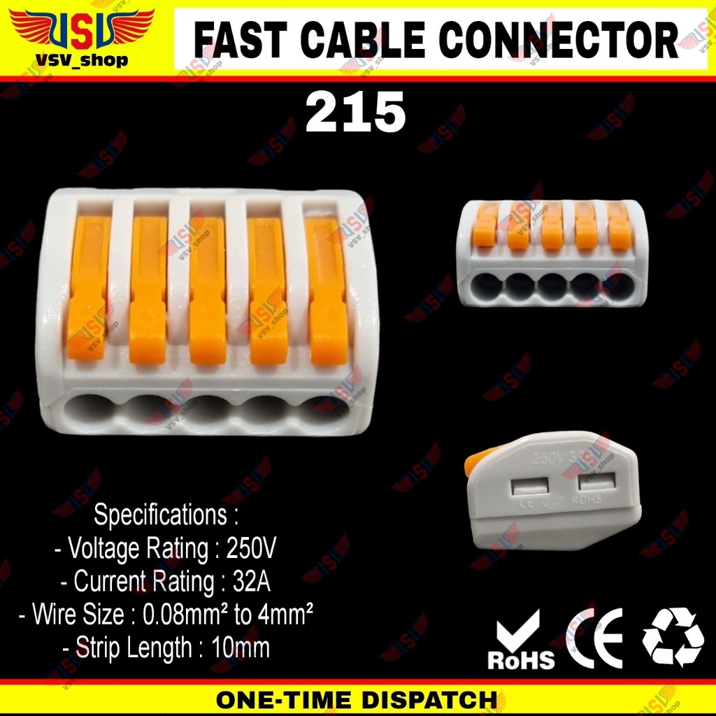 Konektor Kabel Listrik Penyambung Kabel Wago Quick Cable Connector Terminal Block Listrik