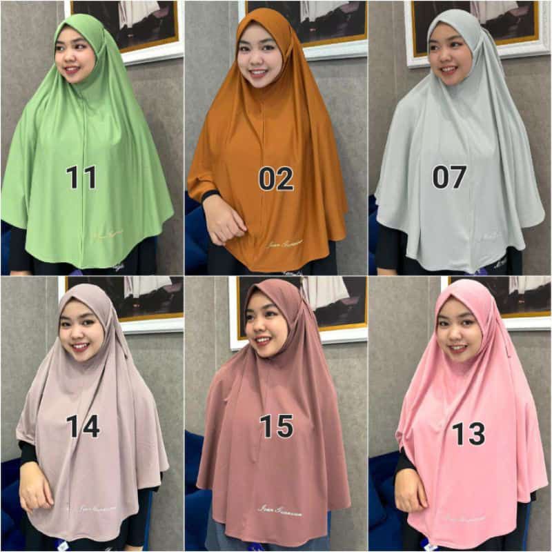 Mandjha Bergo Ivan Gunawan Fashion Original Polos Pleasant Non Pet Ikat Tali Ready Kode 11 Green Tea