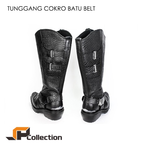 SPC Tunggang Cokro Batu+Belt Sepatu Polisi Lalu Lintas Polantas Patwal BM Kulit ASLI