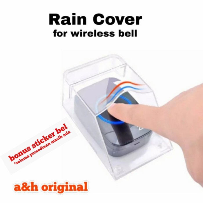 Bel Rumah Rain Cover Tutup Pelindung Bel Pintu Rumah Wireless Door Bell Outdoor(G8K4) Bel Pintu Tanp
