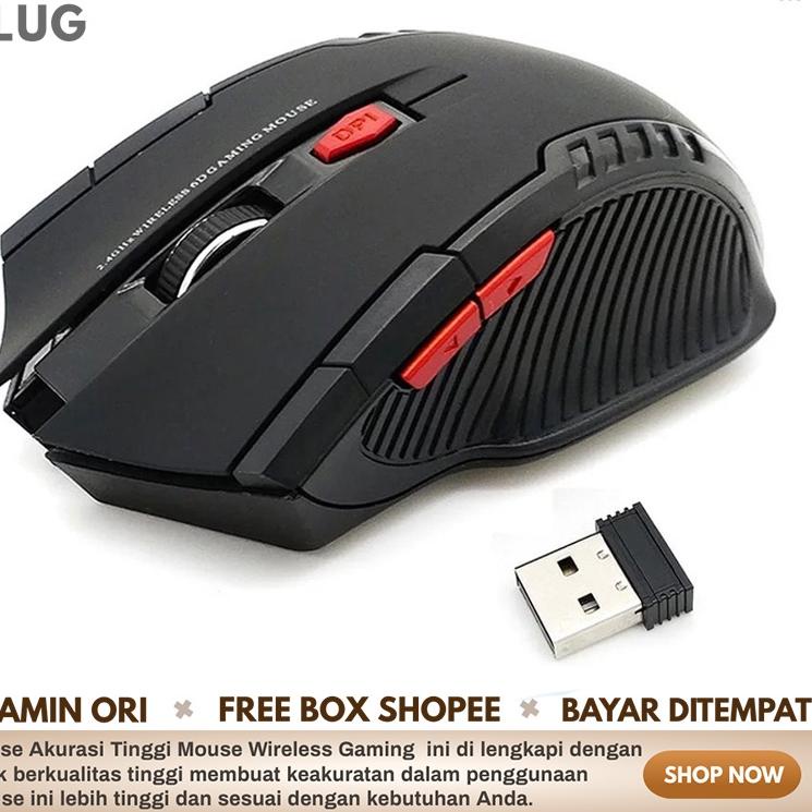 ◊ Mouse Gaming Wireless Tanpa Kabel Silent Bluetooth Ergonomic Wireless Gaming Mouse Murah ✽