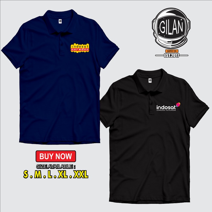 Polo Shirt Kaos Kerah INDOSAT OOREDOO Polo Provider Vendor
