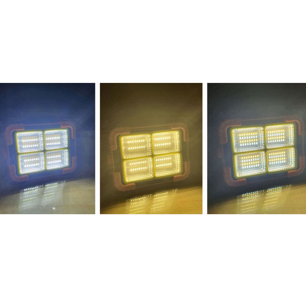 LAMPU SOROT EMERGENCY SOLAR /TENAGA SURYA 3 CAHAYA 100W PORTABLE