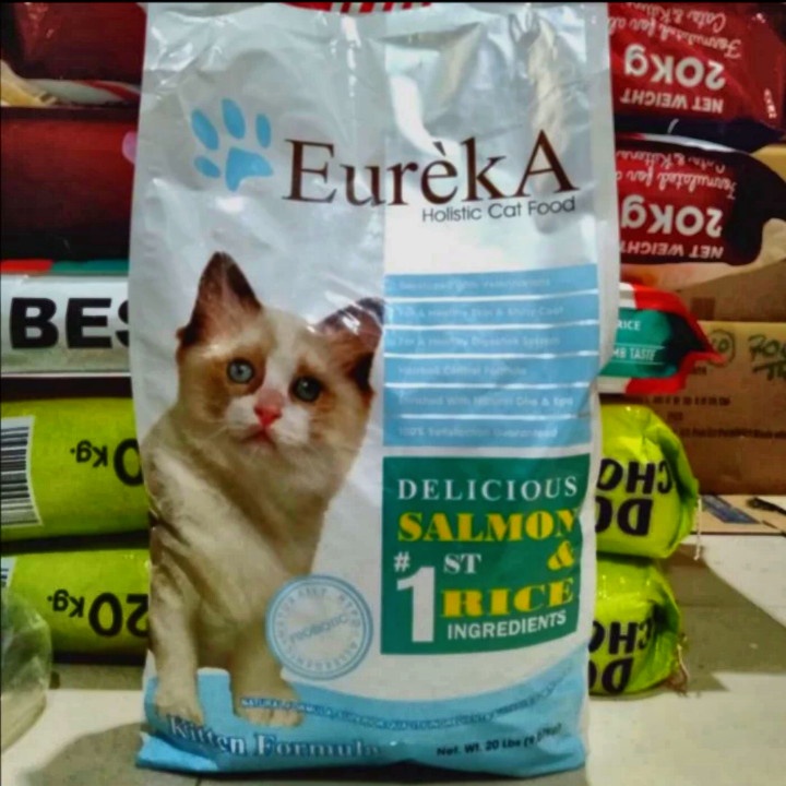 EXPEDISI Makanan Kucing Eureka Kitten Formula Salmon &amp; Rice Kemasan 9,07KG