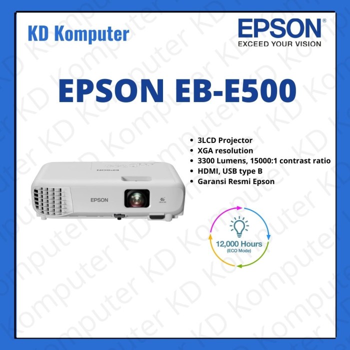 

[[JNT COD]] Proyektor EPSON EB E500 3300LUMENS XGA HDMI