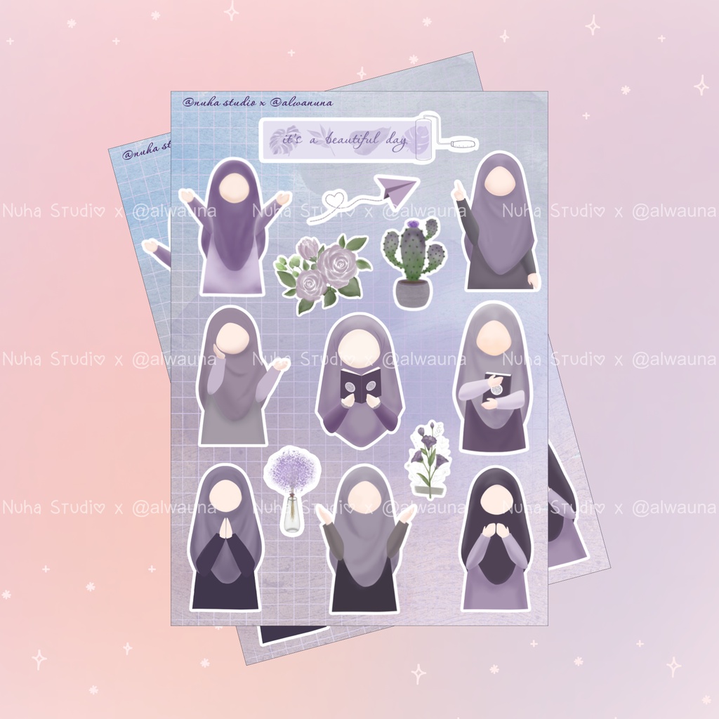 

Sticker by alwanuna | its a beautiful day no face faceless muslimah flower bunga cactus kaktus islami | Aesthetic Sticker Estetik Stiker HP Laptop Botol Cute Waterproof Scrapbook Diary Journal Bujo Anti Air