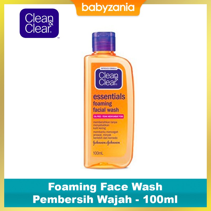 Clean &amp; Clear Foaming Face Wash Sabun Cuci Muka Pembersih Wajah 100 ml