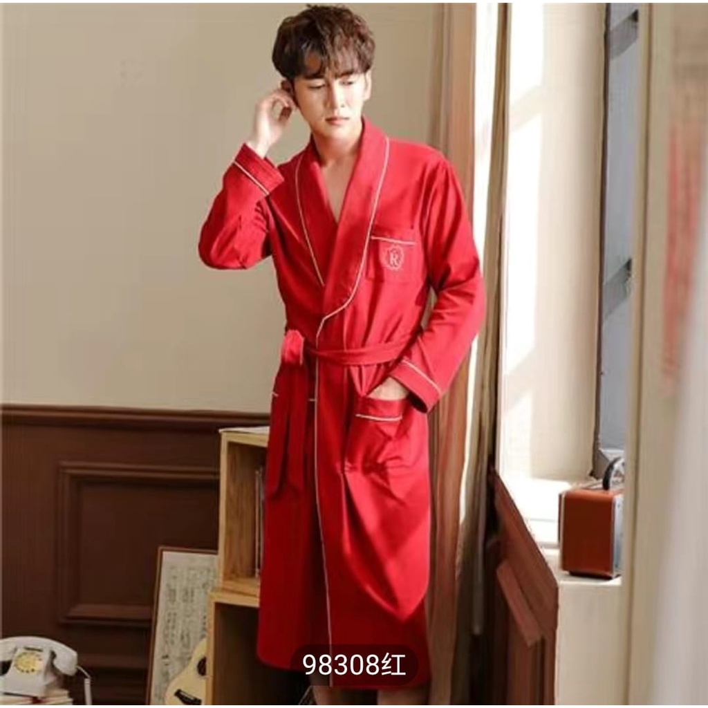 Baju tidur kimono cowok bahan kaos katun premium