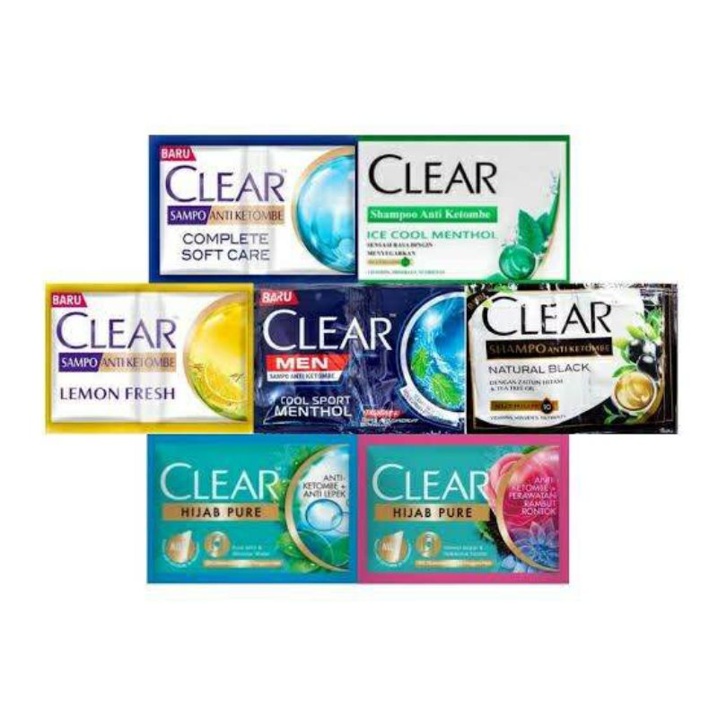 Shampo Clear Renceng isi 12 Sachet/Clear Shampo isi 12 Sachet/Shampoo Clear isi 12 sachet/Shampo Cle
