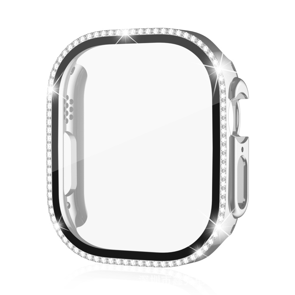 Berlian Case Untuk Apple Watch Ultra8 49mm Tempered Glass Pelindung Layar Bumper Untuk iWatch Series8Pc Cover Aksesoris