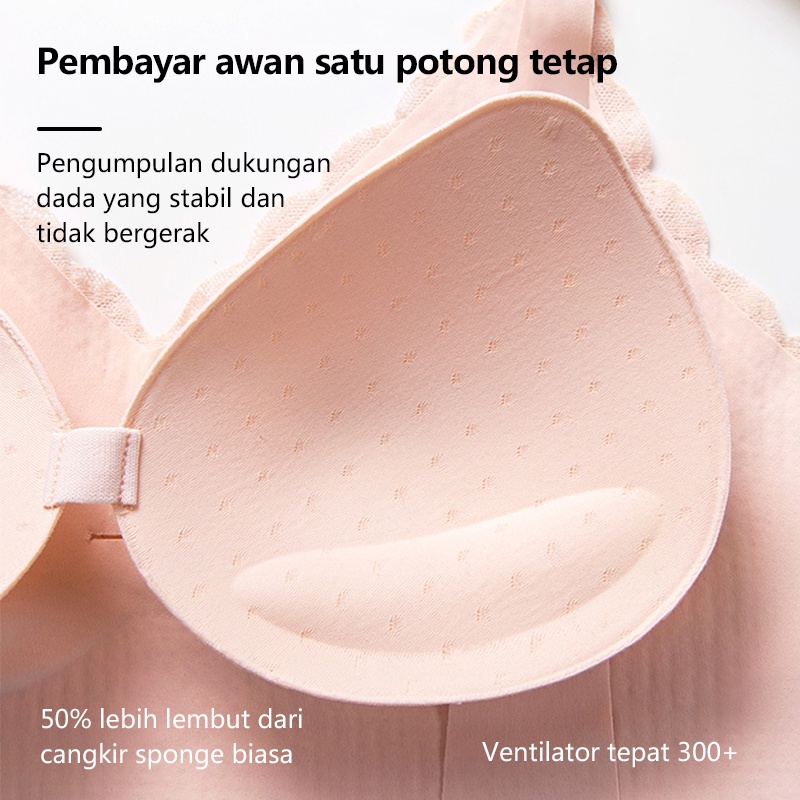 Bra Menyusui Tanpa Kawat Menyusui Bh wanita hamil wireless bahan katun maternity bra WTW2113