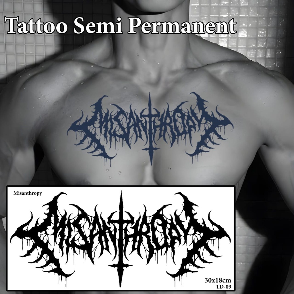 TATOMANIA-Tato semi permanen Full Dada Punggung Motif Sayap 28x15cm anti air TD-09
