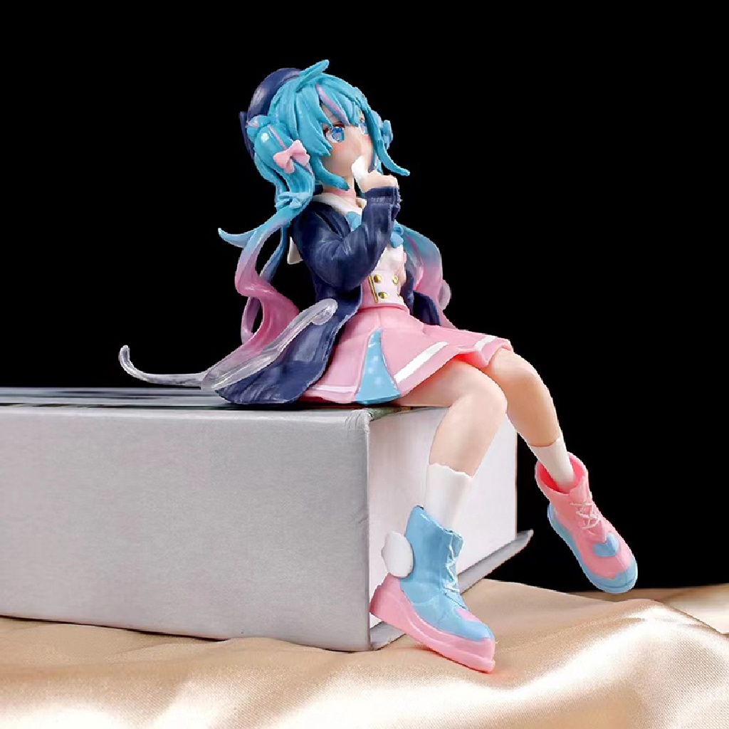 Xo 14cm Miku Action Figure Virtual Singer Kawaii Cewek PVC Collectible Model Mainan OL