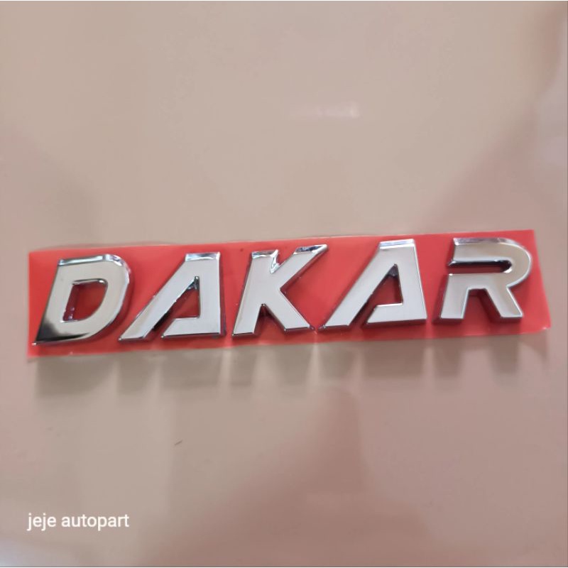 emblem tulisan merk logo DAKAR pajero ORIGINAL ASLI