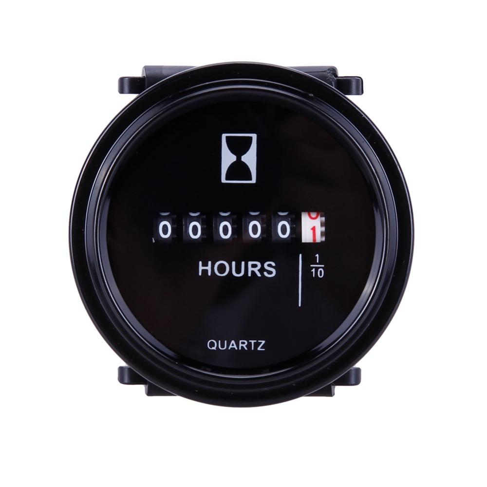 [Elegan] Jam Meter Marine Bulat Anti Air Mesin Moto Auto Car Gauge Timer Industri