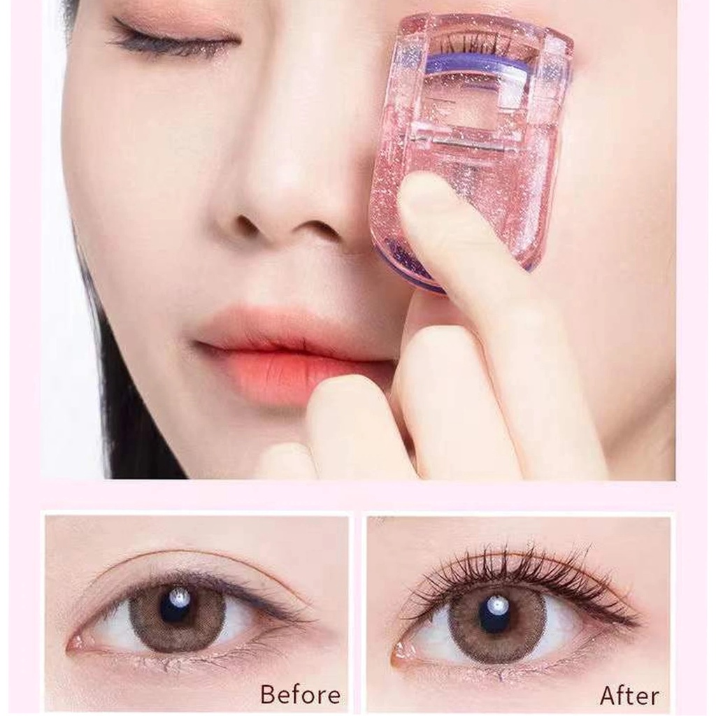 Lucu Klip Bulu Mata Mini Glitter Profesional Eyelash Shaping Elevator Portable Eyelash Wide-Angle Clip Klip Sebagian Klip Keriting Panjang Untuk Bulu Mata Perempuan