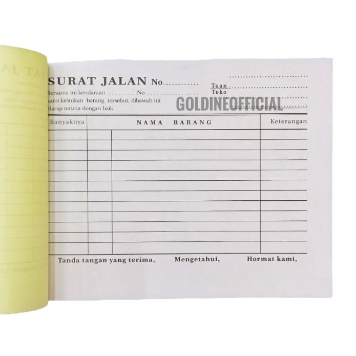 

TERMURAH Afuk SURAT JALAN NCR 3 4 Rangkap ISI 10 BUKU