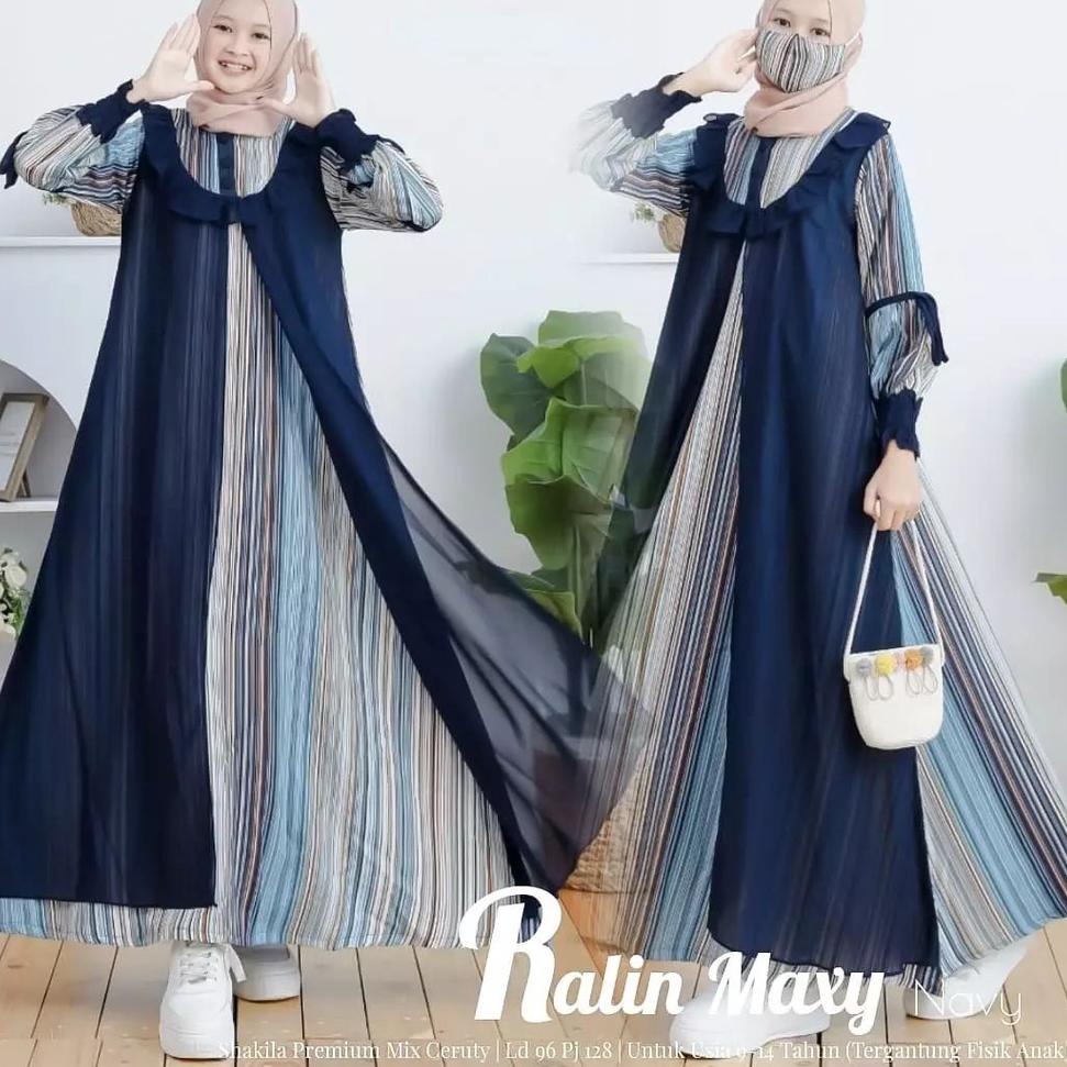 Terpercaya Ralin Maxy Gamis Anak Remaja Tanggung Premium Bahan Shakilla IMPORT