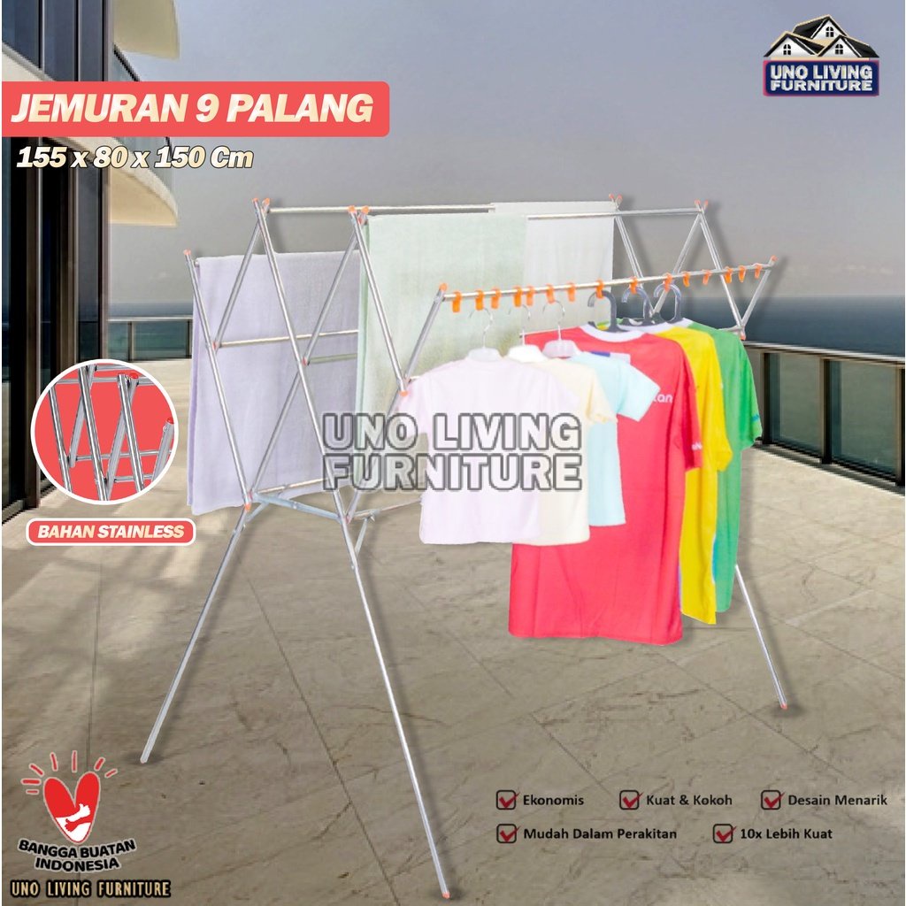 JEMURAN SAMUDERA JEMURAN PAKAIAN 180 CM STAINLESS JEMURAN BAJU 160 cm  JEMURAN HANDUK ALMUNIUM ANTI KARAT