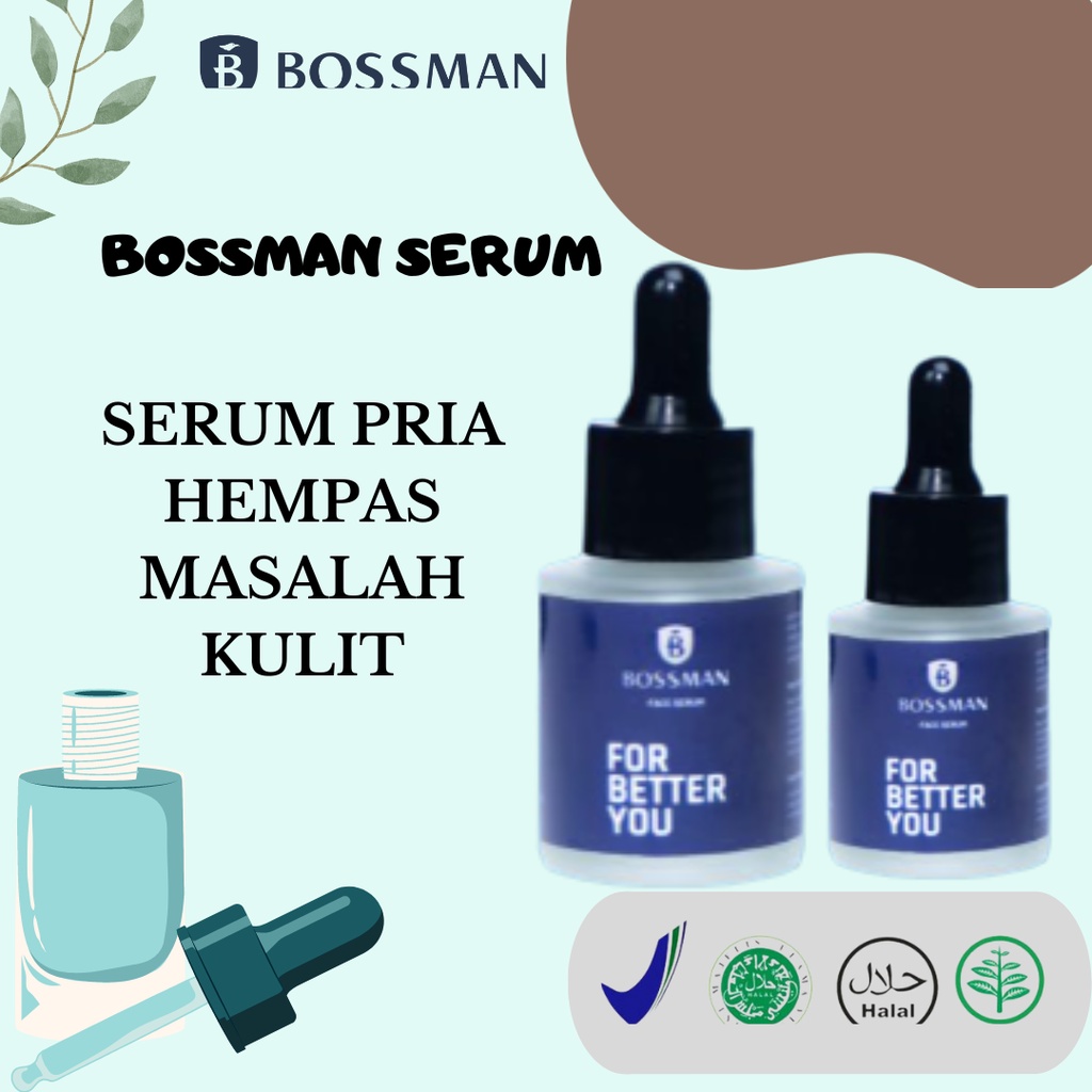 BOSSMAN SERUM skincare pria untuk kulit kusam jerawat bopeng minyak berlebih TERAMPUH BPOM
