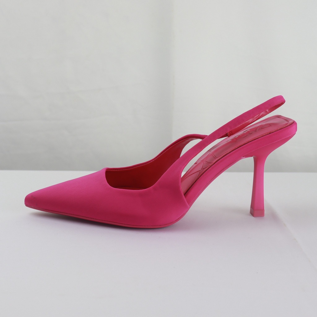 [7.7 Boombastis Sale⚡] - SEPATU WANITA TALI BELAKANG ZS412 PLATINUM SATIN PREMIUM IMPORT