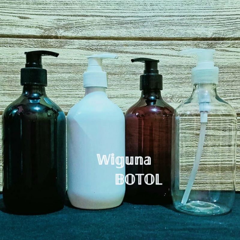 Botol Pump 500ml / Botol PET 500ml Tutup Pump Lotion / Botol Handshop 500ml Plastik