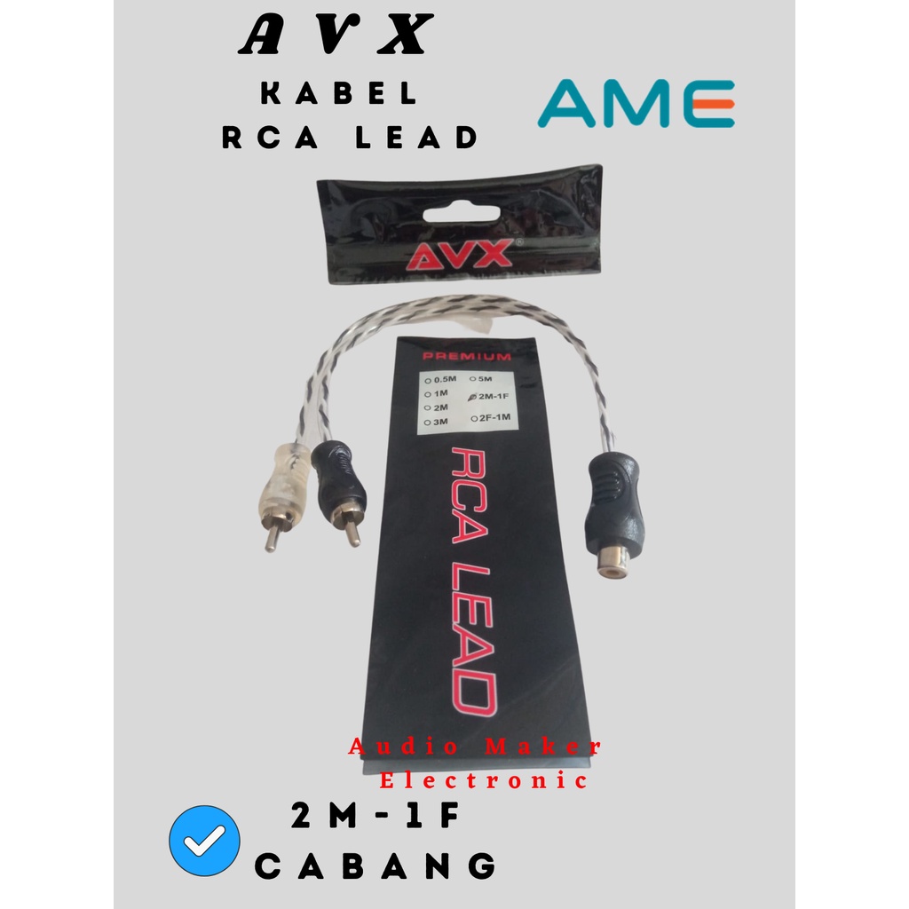 Kabel Konektor audio RCA AVX High Quality - Kabel audio Mobil RCA AVX 5M