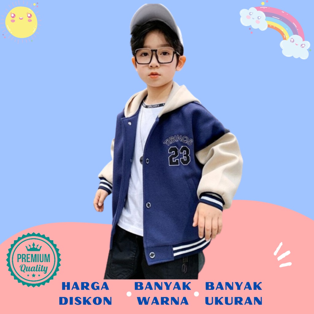 Bomber Jaket Varsity Unisex Anak Pria Laki Laki Perempuan Wanita Dewasa Remaja Couple Model Jacket F