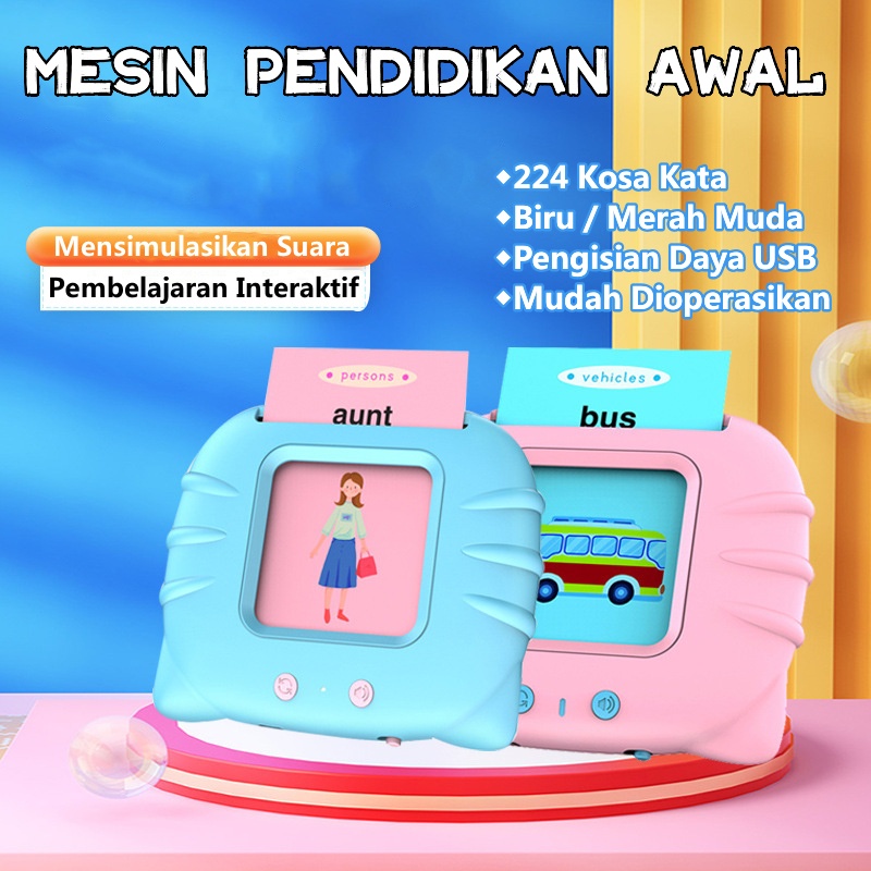 COD Mesin Pendidikan Awal Bayi / Edukasi Early Education Bilingual Device / Anak Mainan Flash Card