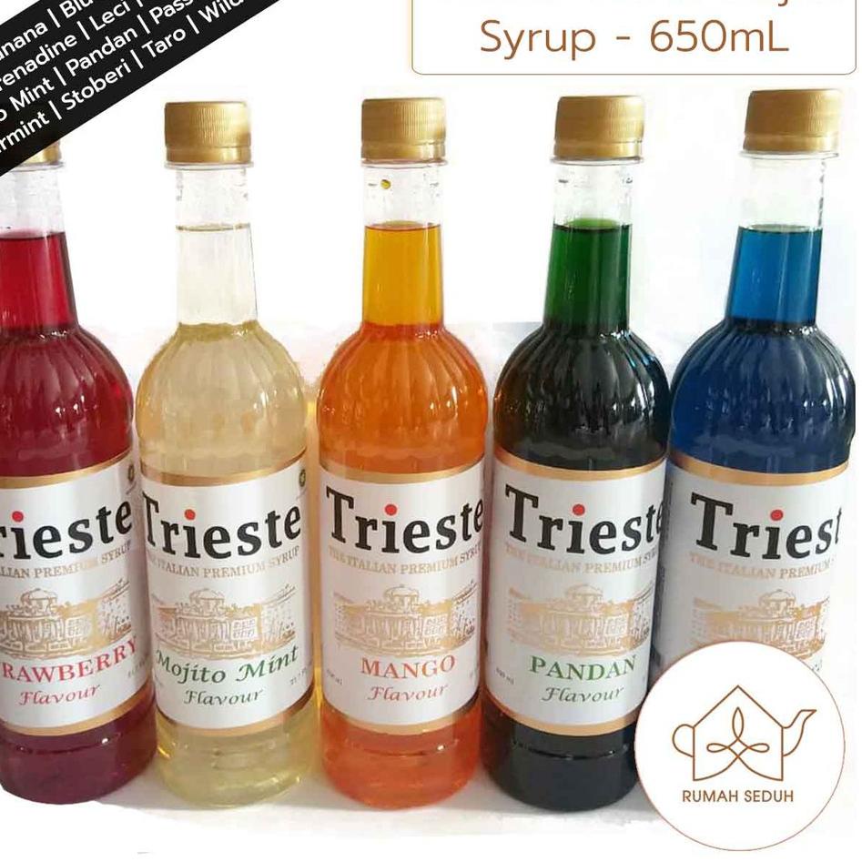 

▼ Trieste Italian Syrup 650mL - Tea and Mojito Syrup- Banana, Blue Curacao, Lychee, Mango, Mint, dll ™