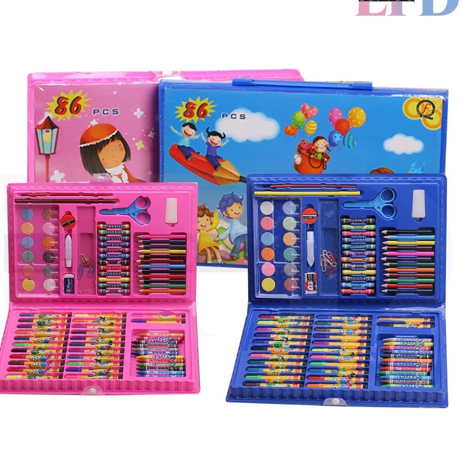 

Flash Discount ELFYDO CRAYONSET86 Crayon Set Isi 86 Pensil Warna Cat Air Alat Lukis Karakter Stationary Color Pencil Murah