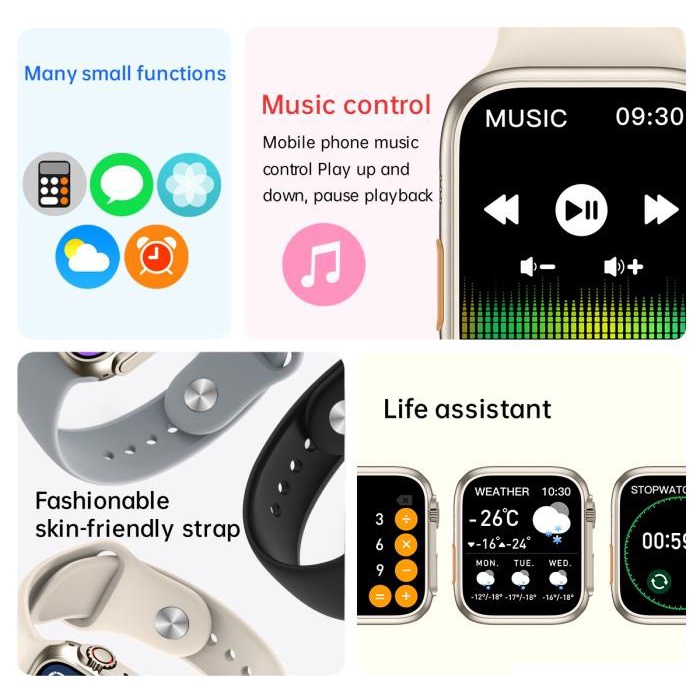 Series 8 Ultra Watch Z59 Ultra Smartwatch IPS 2.0 inci Layar BT-call