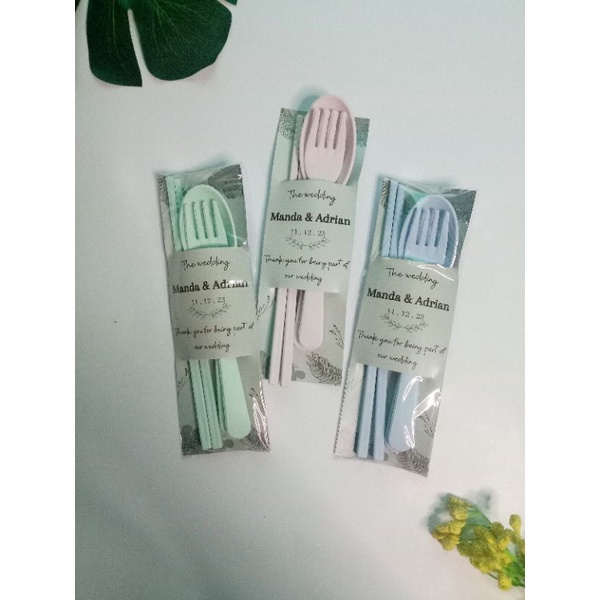 Sendok garpu sumpit set/sendok set/souvenir/gift/ souvenir sendok/souvenir murah