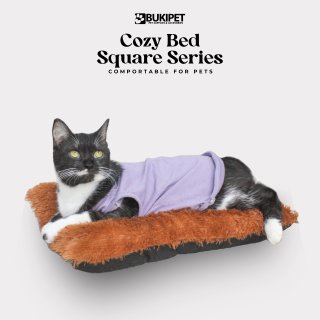 Kasur Kucing Bantal Alas Tidur Kucing Peliharaan Aksesoris Hewan - Cozy Bed Square