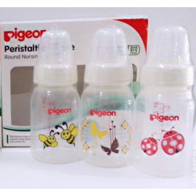 Pigeon 120ml x 3pcs Peristaltic Nursing Bottle Standard Botol PP