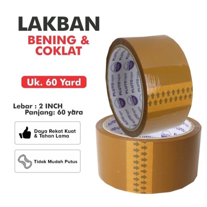 

Gosend Lakban bening / coklat 45 x 60 Yard